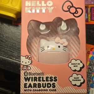 Hello Kitty Pink and White Bluetooth Earbuds